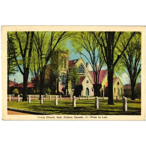 Trinity Church, Gait, Ontario Postcard